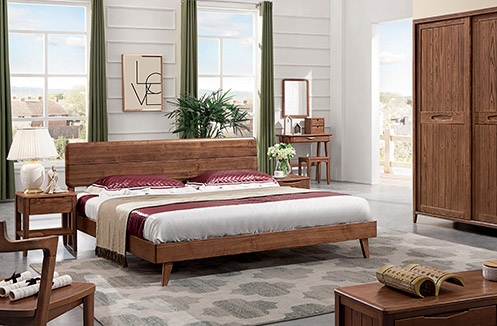Giường ngủ gỗ tự nhiên kiểu dáng hoài cổ