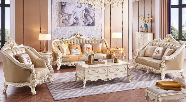 Ghế sofa phòng khách cổ điển gỗ tự nhiên cao cấp