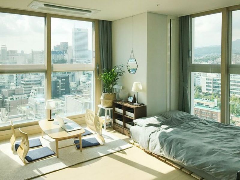 Phòng ngủ Hàn Quốc dễ thương không giường