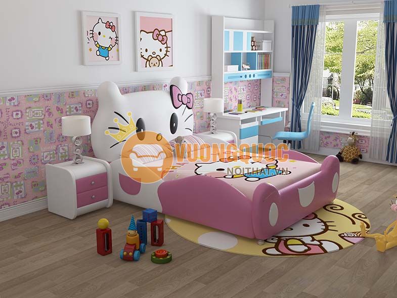 Mẫu phòng ngủ Hello Kitty dễ thương