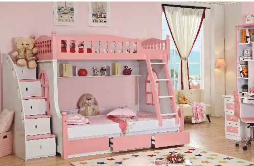 Mẫu giường tầng đáng yêu cho bé gái